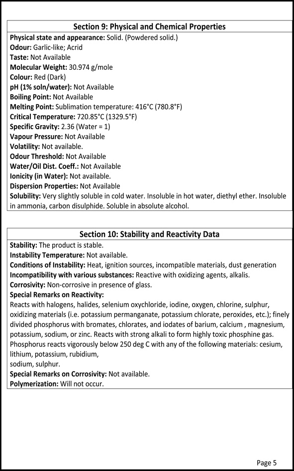 MSDS Page 5